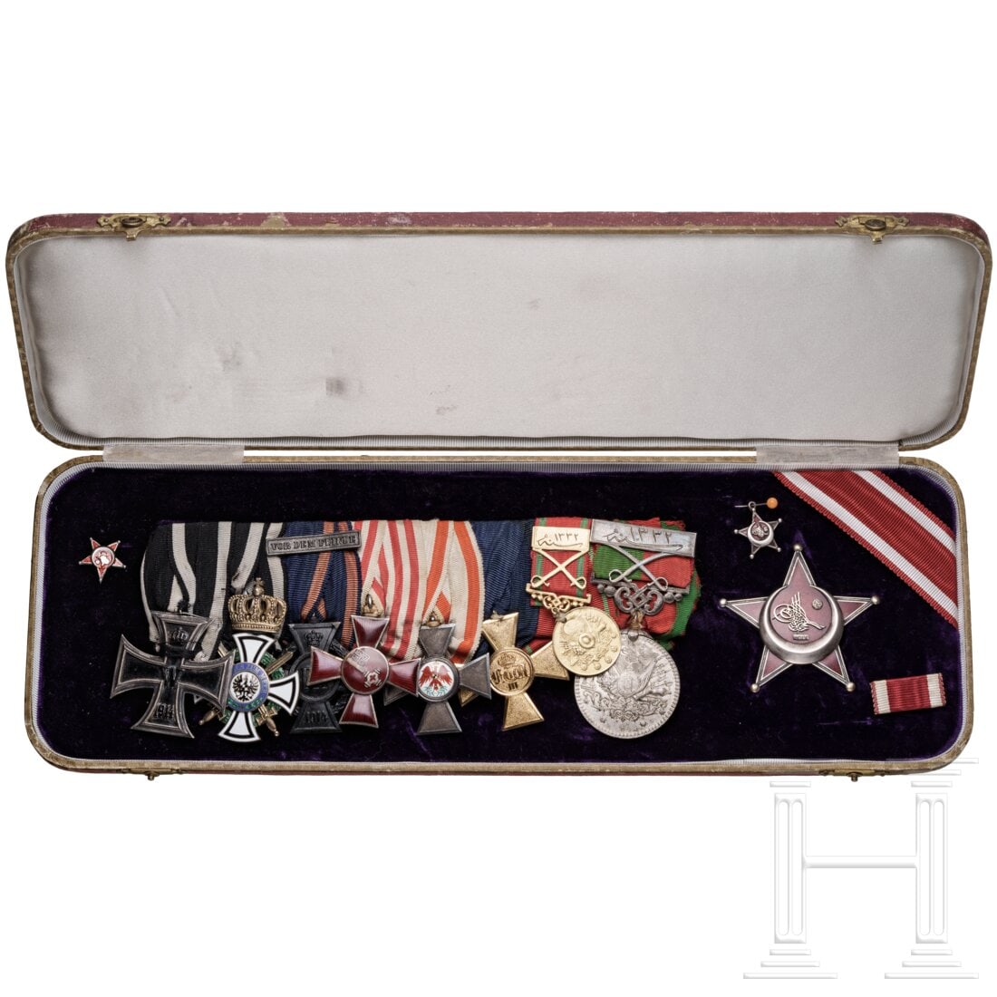 An eight-piece medal bar and an Order of the Iron Crescent (1 of 4)