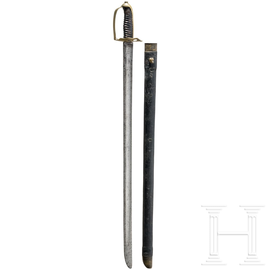 A pallash M 1769 for Corporals of the cavalry: A pallash M 1769 for Corporals of the cavalryKräftige Rückenklinge mit beidseitiger Hohlbahn (fleckig, narbig), zweischneidige Spitze (etwas gerundet), beidseitig ein geätzter Doppeladler unter Kro