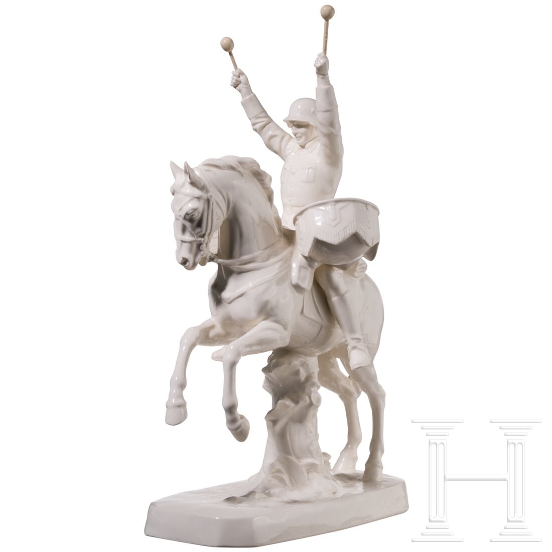"Drummer on horseback", Hertwig & Co. porcelain factory, Katzhütte/Thuringia (1 of 4)