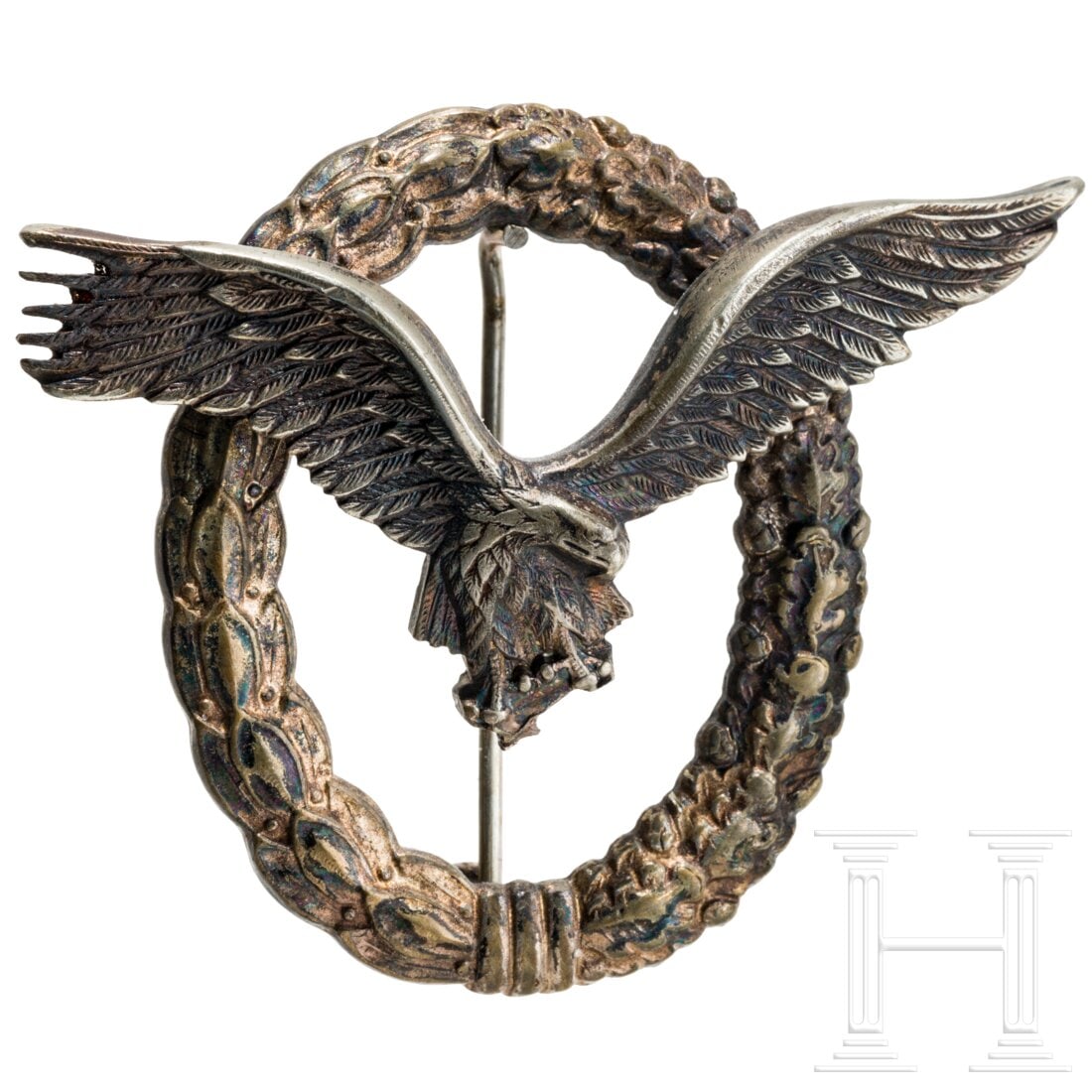 A pilot badge, Swastika removed (1 of 2)