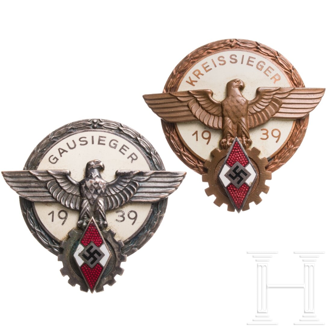 A Gausieger and a Kreissieger Badge 1939 (1 of 2)