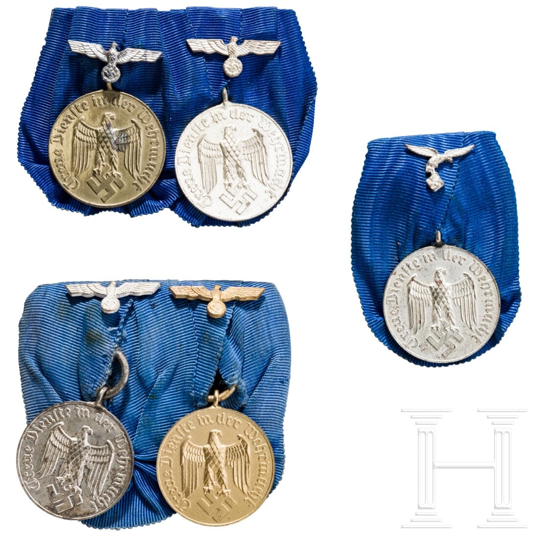 Three medal bars with Wehrmacht long service awards (1 of 2)