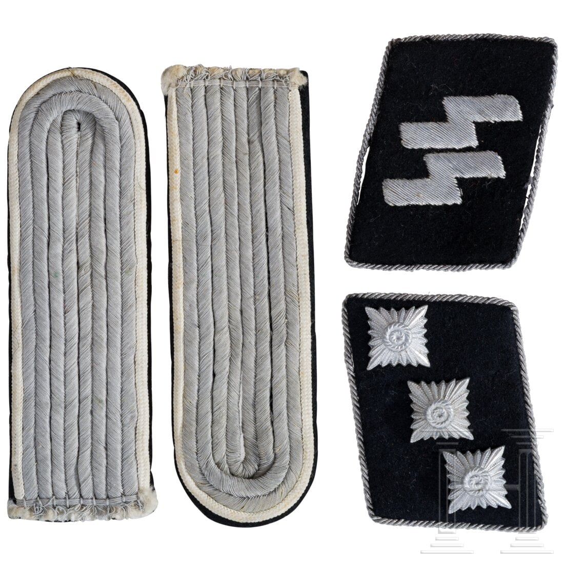 Hauptsturmführer Walter Frank - Rank insignia as Untersturmführer (1 of 2)