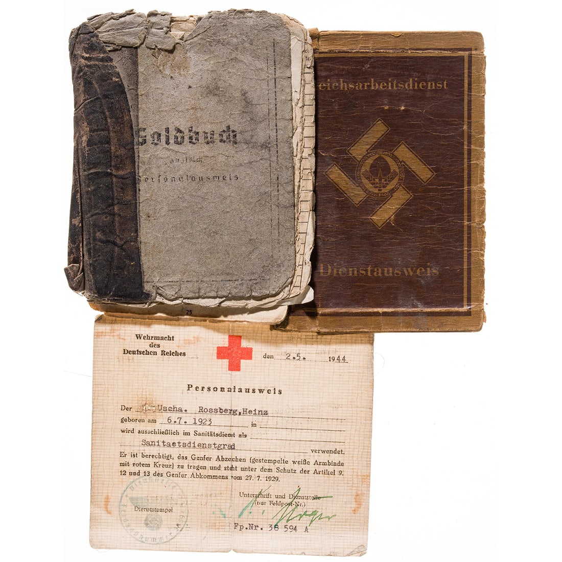 An SS pay book for a Unterscharführer (1 of 3)