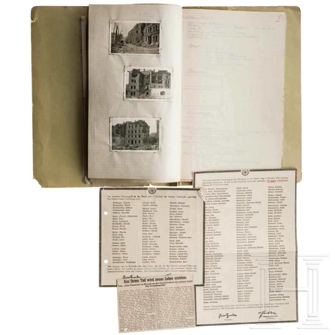 A document grouping of a member of the Munich "Sprengkommando" (1 of 4)