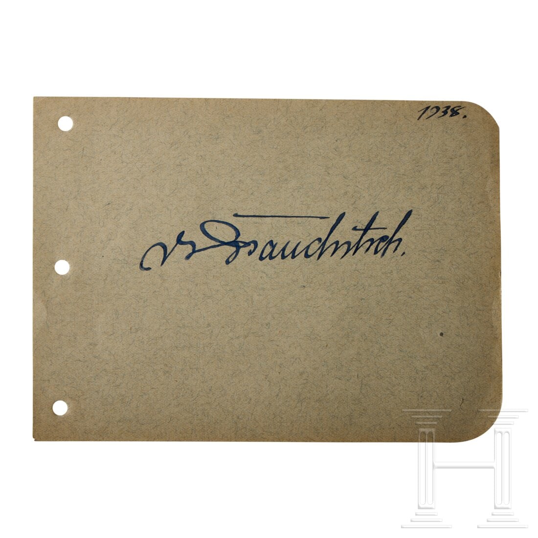 Generalfeldmarschall Walther von Brauchitsch - Unterschriftenprobe 1938 (1 of 1)