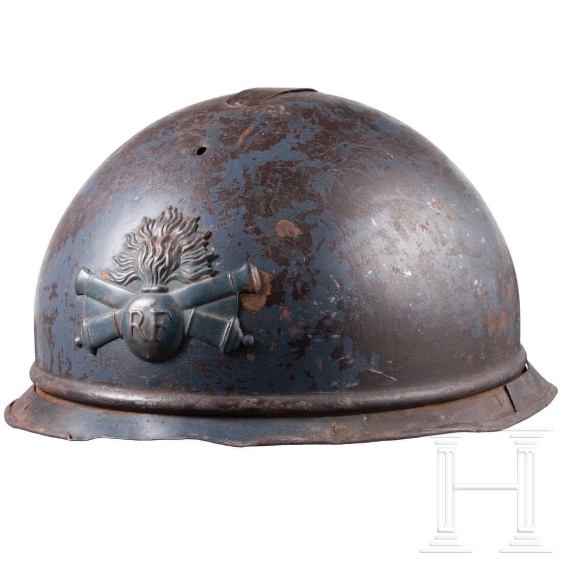 A steel helmet M 15 “Adrian?? with shortened front visor for tank crews, observers, etc. around (1 of 5)