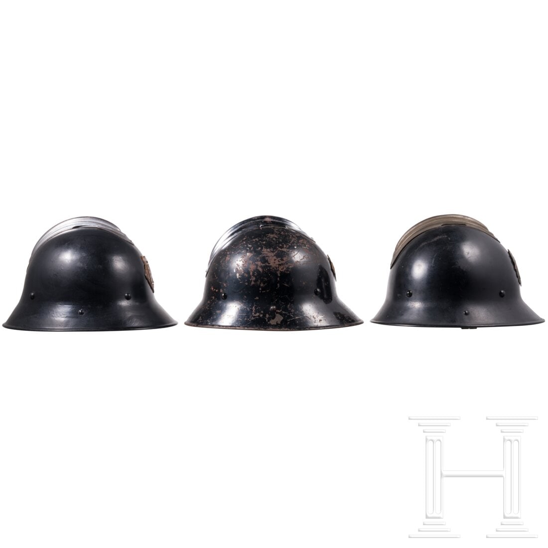 Three firefighters' helmets - 2