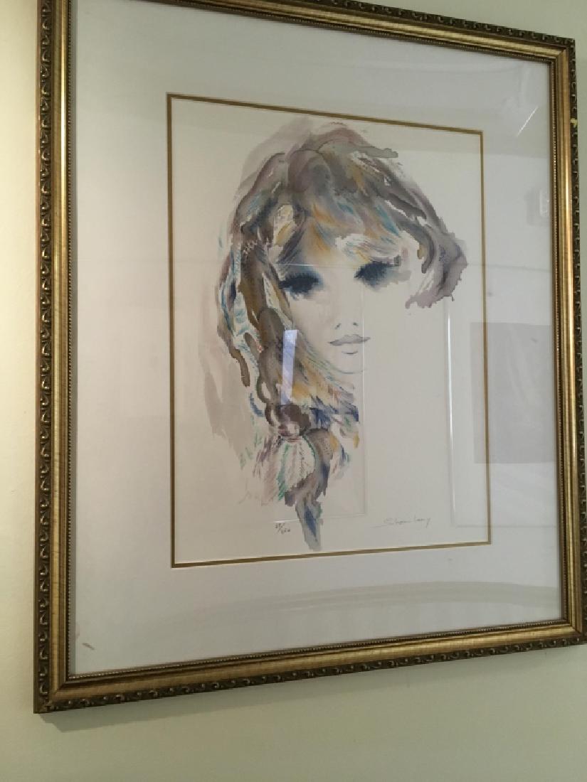 Sheri Levy Signed Print of a Woman in Purple (1 of 1)