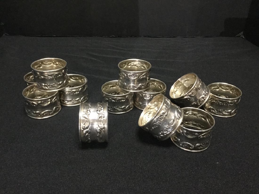 Gorham Sterling Silver Napkin Rings Set of 12