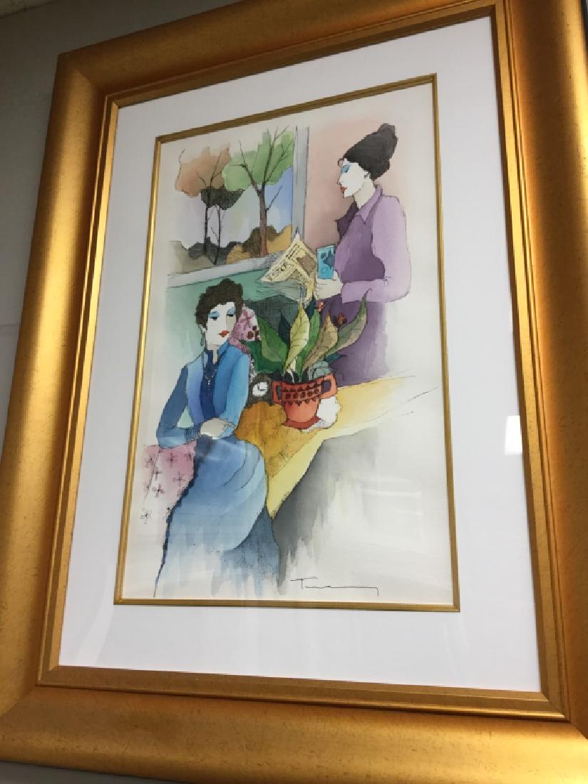 Itzchak Tarkay Mixed Media "News of the Day" (1 of 1)