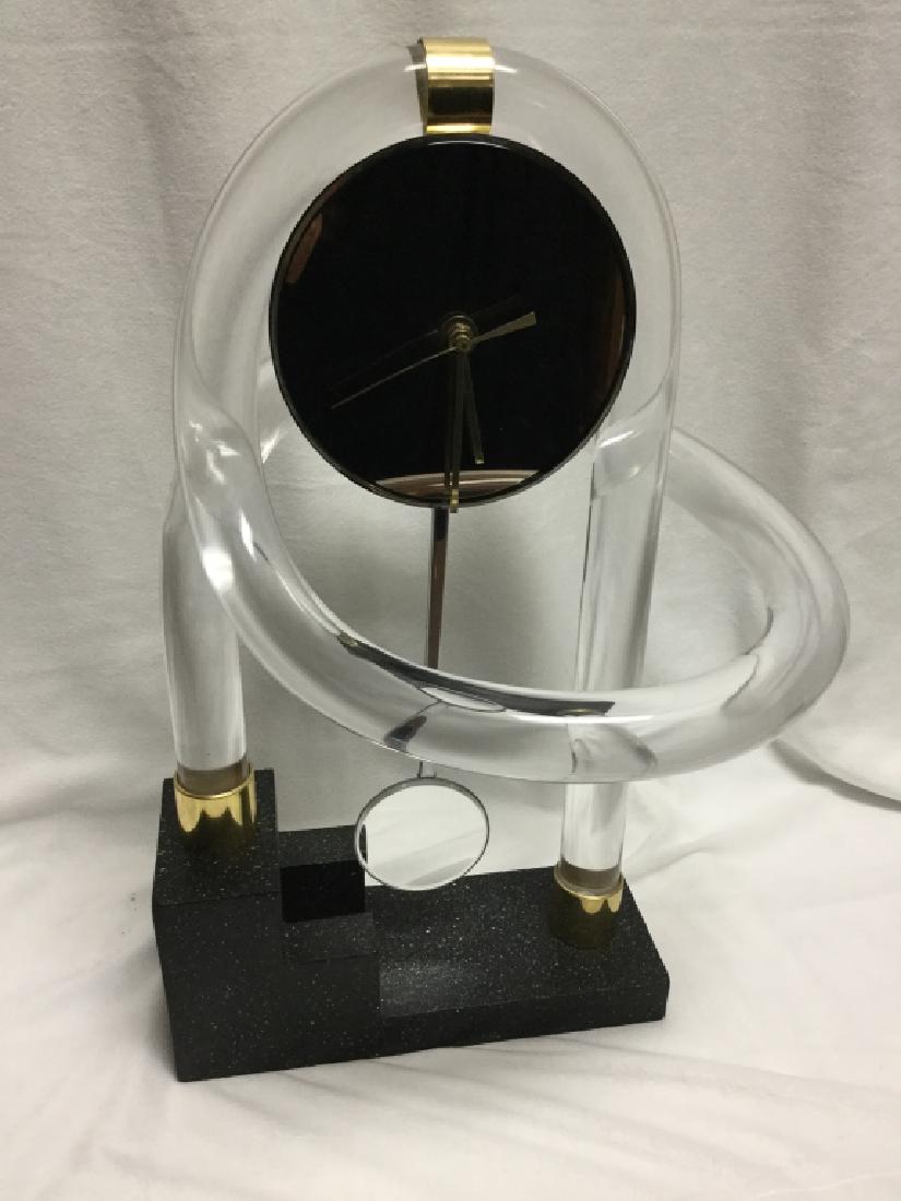 Jon Gilmore Lucite and Brass Pendulum Clock (1 of 4)