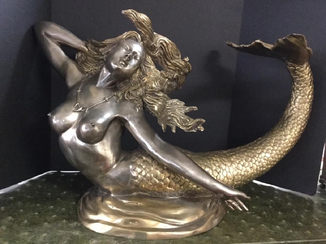 Delightful Bronze Mermaid Statue (1 of 7)