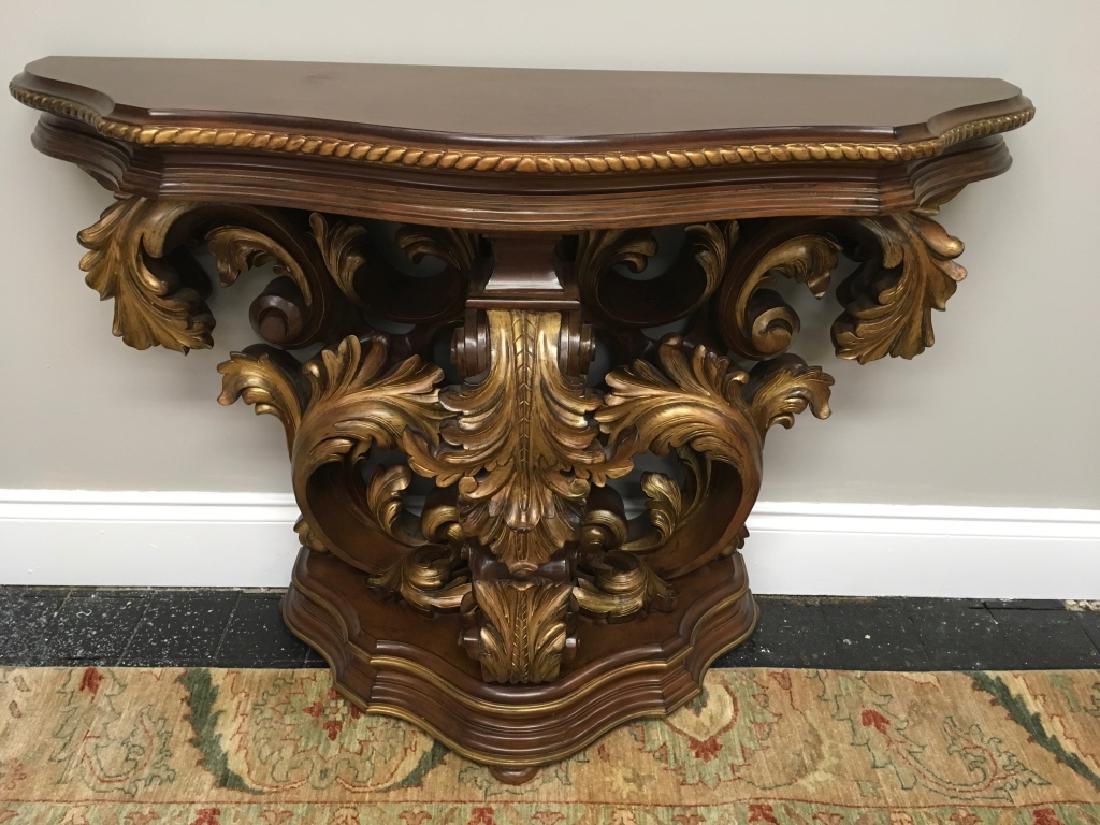 Theodore Alexander Carved Wood Console Table (1 of 1)