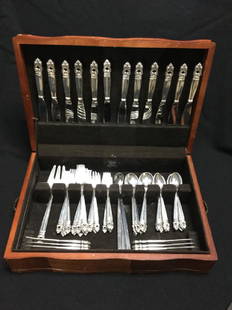 "Royal Danish Sterling Silver:" Flatwear: Royal Danish by International Sterling Patented 1939 Royal Danish by International, patented 1939. This stately pattern is a combination of form and symmetry, influenced by the clean, balanced lines o