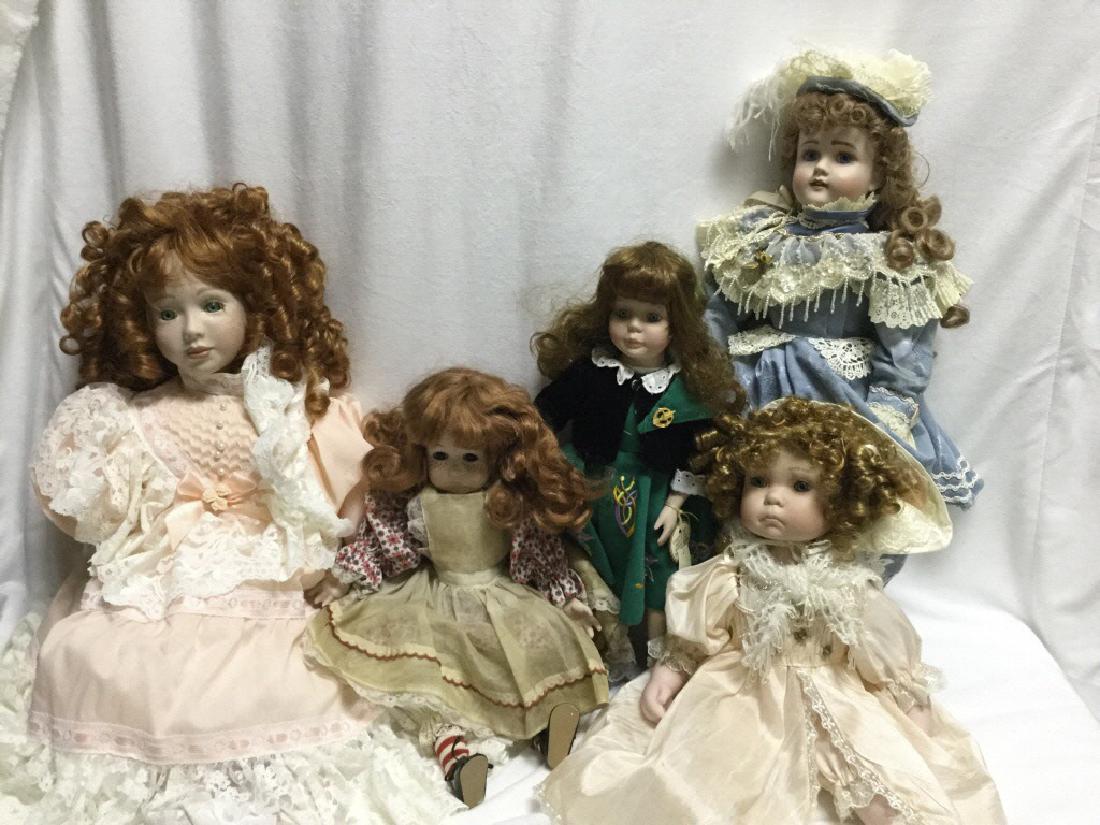 Set of 5 Antique Dolls (1 of 10)