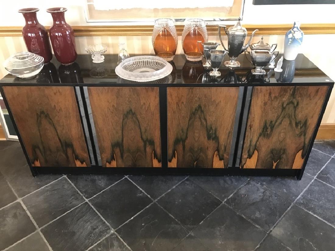 Mid-Century Modern Burlwood Console Table (1 of 1)