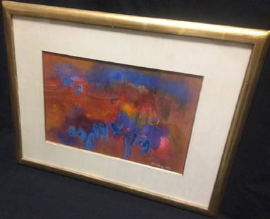 Ralph Rosenborg Watercolor: Ralph M. Rosenborg (American, 1913-1992) is best known for his moody abstract oil and watercolor paintings. A highly personal artist, inclined toward interpreting nature rather than the geometric form