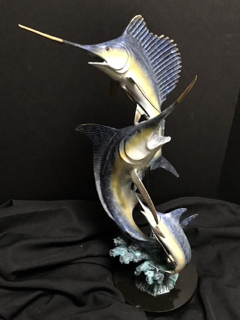 SPI GALLERY BRONZE STATUE OF 3 BILL FISH MARLINS (1 of 3)