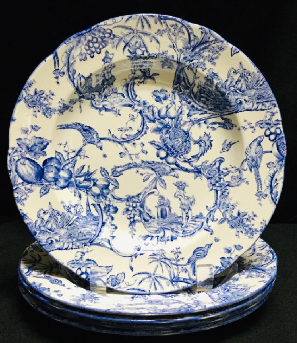 5 SPODE WILLIAMSBURG "PROVINCIAL GARDEN" PLATES (1 of 2)