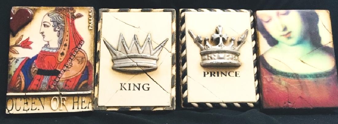 LOT OF 4 SID DICKENS MEMORY TILES PRINCE KING HRTS (1 of 4)