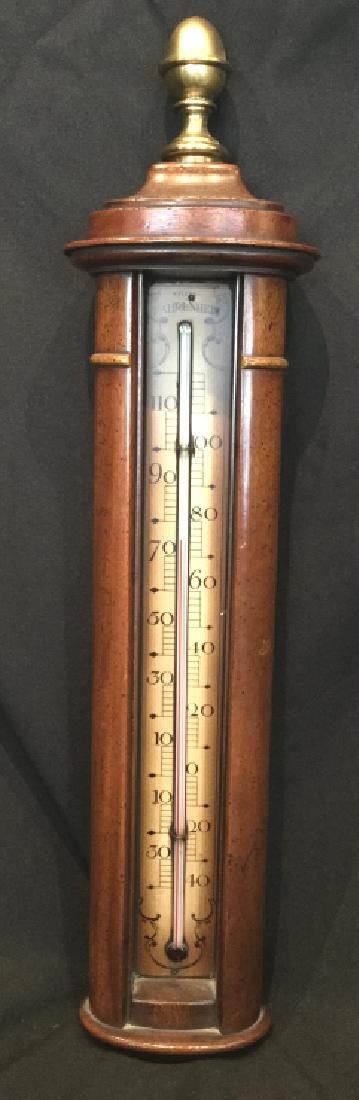 VTG STIFFEL BRASS & WOOD FAHRENHEIT THERMOMETER (1 of 3)