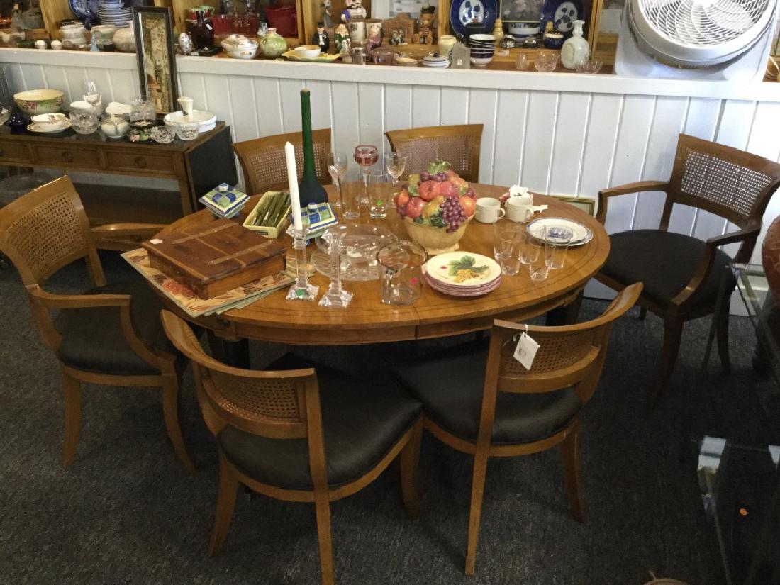 MID MOD ROUND CHARAK TABLE +6 CHAIRS (1 of 6)