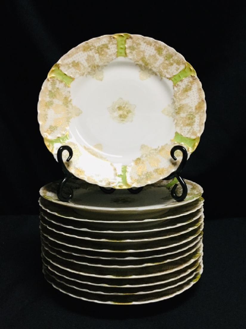 12 ANTIQUE LIMIGOE HAVILAND SALAD PLATES (1 of 2)