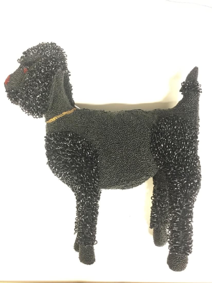 VINTAGE BEADED BLACK FRENCH POODLE PURSE CLUTCH (1 of 9)