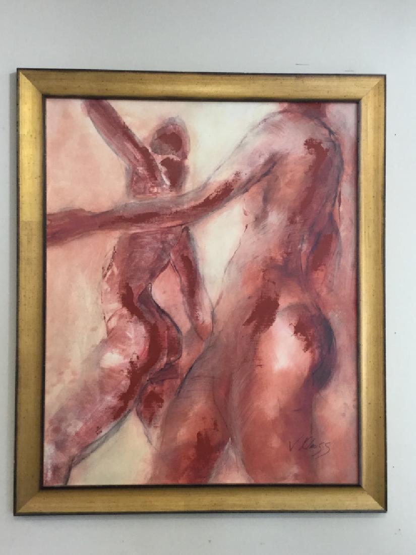 VICTOR KLAUSS DANCING NUDES FIGURAL GICLEE CANVAS (1 of 3)