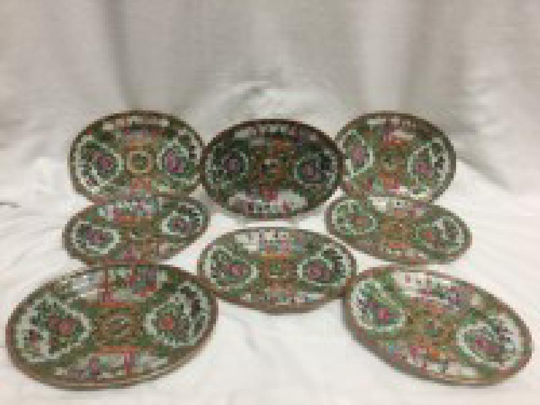 8 ANTIQUE ROSE MEDALLION LOW BOWLS PORCELAIN (1 of 6)