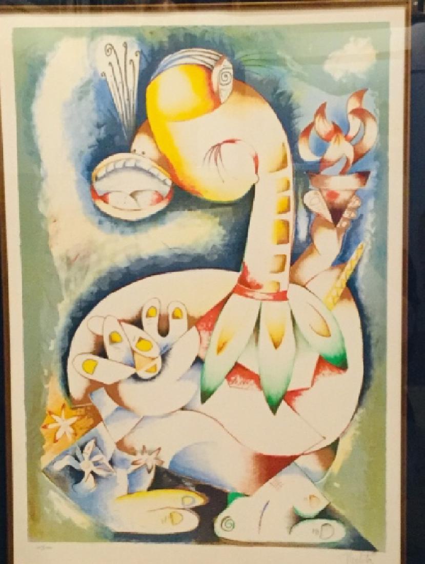 ALEXANDRA NECHITA "MY TORCH SHALL GUIDE ME" SIGNED: Limited edition, hand signed lithograph titled "My Torch Shall Guide Me". Alexandra Nechita is a Romanian American cubist painter and philanthropist. She was dubbed the "Petite Picasso". Signed and da
