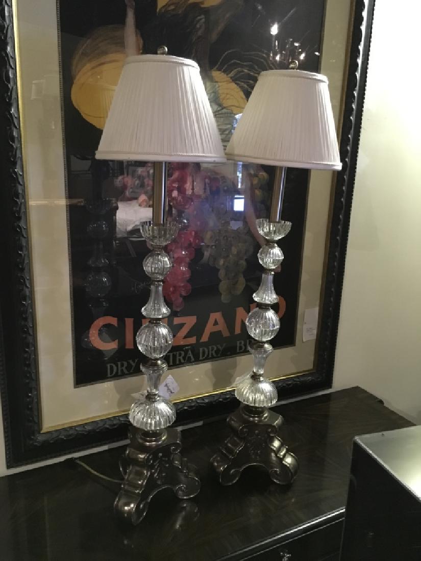Maitland Smith Pair of Lamps: Brand New Item- Designer Stock Measurements: Width: 11.5in Height: 44in