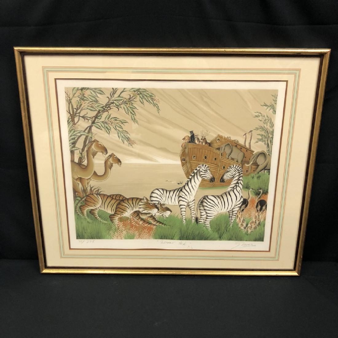 GUSTAVO NOVOA "NOAH'S ARK" LITHOGRAPH FRAMED (1 of 6)