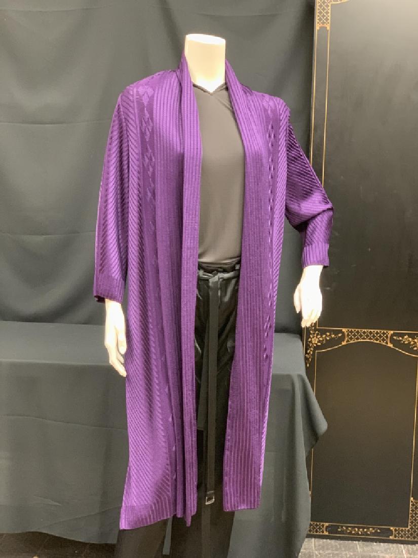 NEW ST JOHN KNIT LONG AMETHYST CARDIGAN SIZE: L (1 of 12)