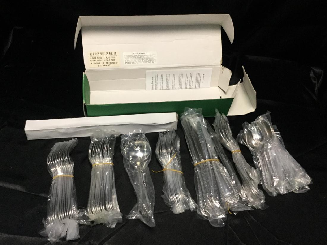 NEW IN BOX REED & BARTON 80 PC SERVICE 12 FLATWARE (1 of 5)
