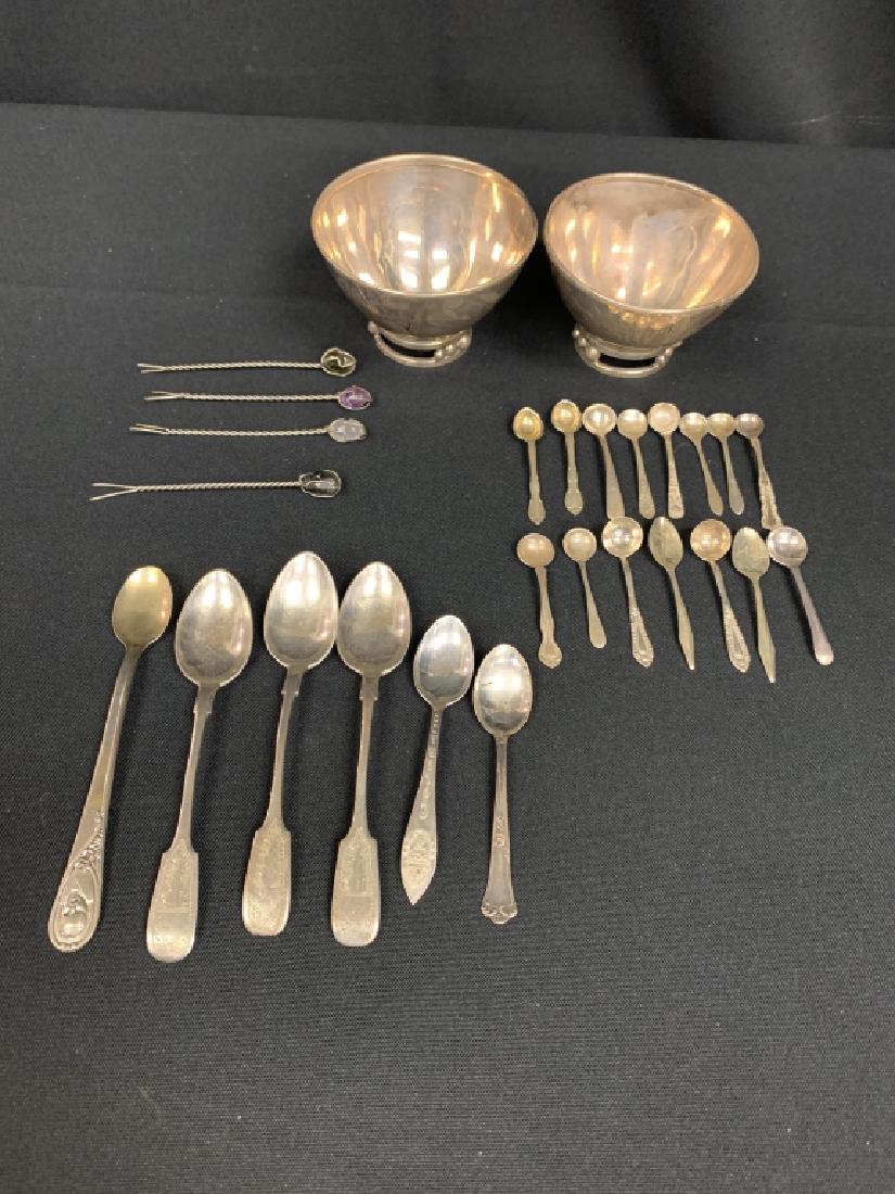 27 PC LOT OF STERLING SILVER MISC CUPS CUTLERY SET (1 of 11)