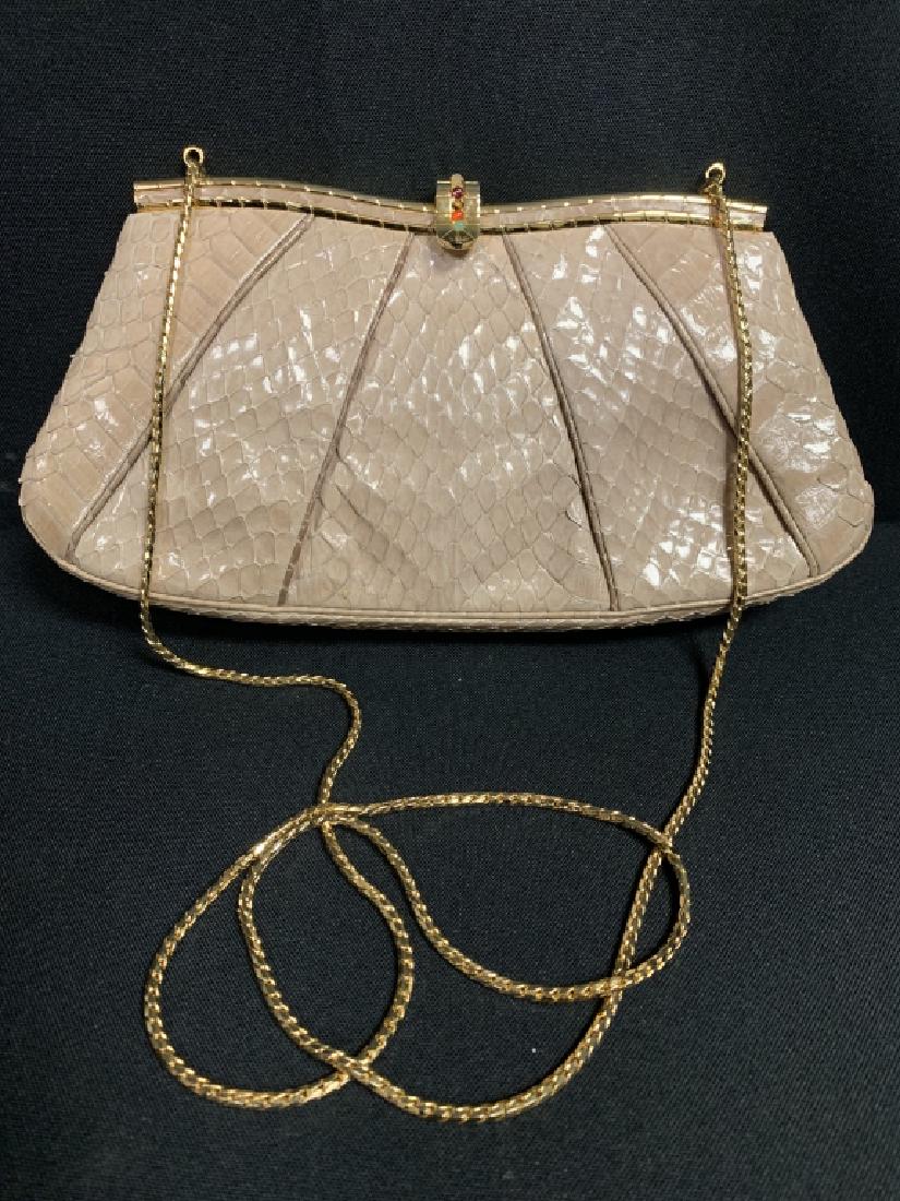 JUDITH LEIBER ALLIGATOR EVENING CLUTCH PURSE (1 of 7)