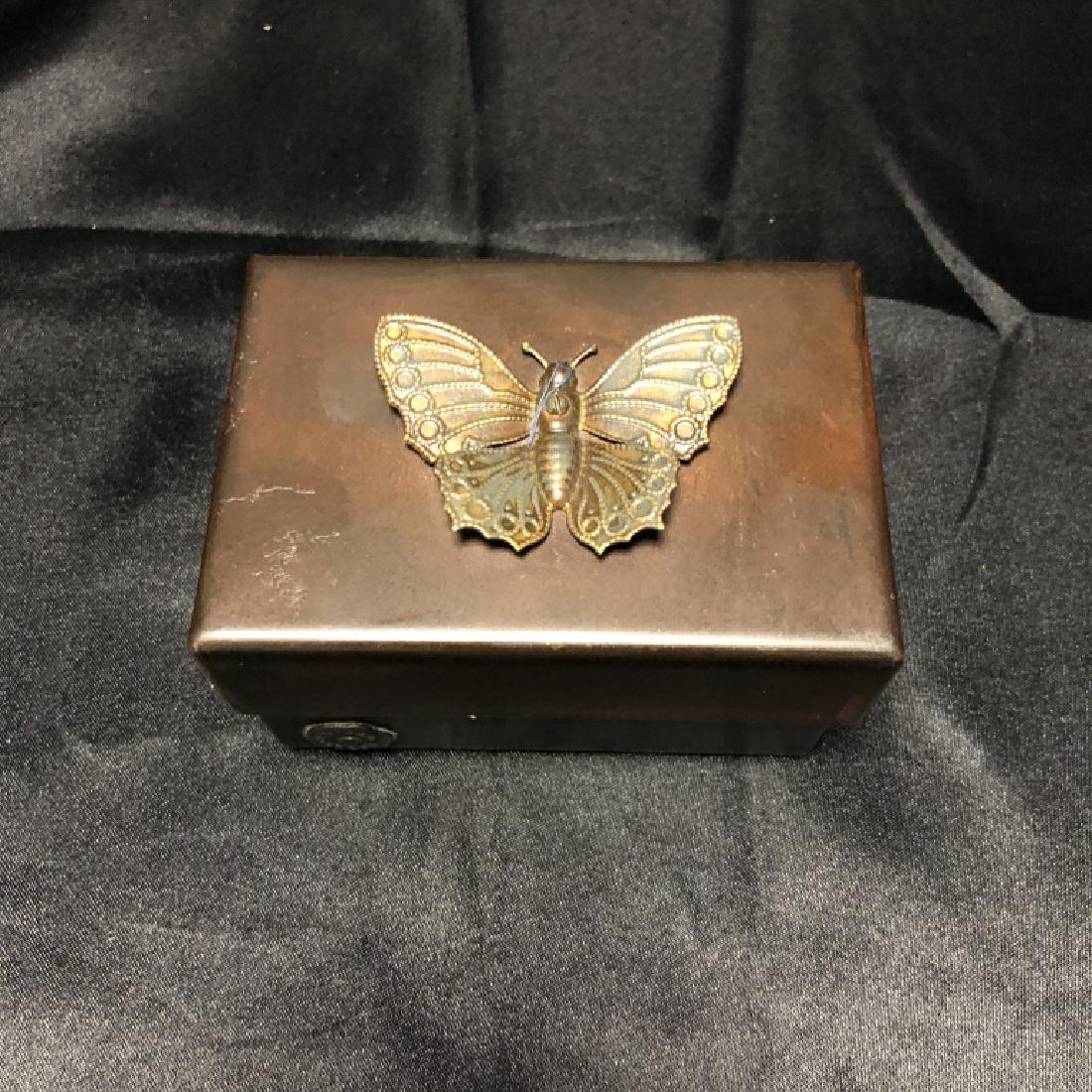 JAN BARBOGLIO BRONZE METAL BUTTERFLY TRINKET BOX (1 of 4)