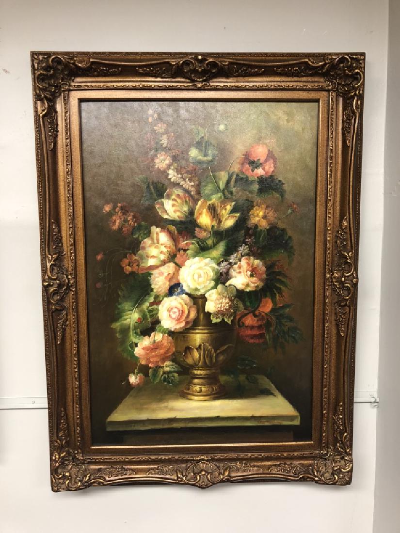 ORIGINAL SIGNED OIL PAINTING FLORAL STILL LIFE (1 of 2)