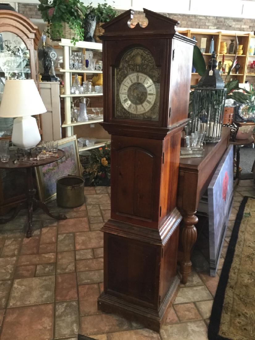 ANTIQUE CONVERTED TO ELECTRIC EA GRANDFATHER CLOCK