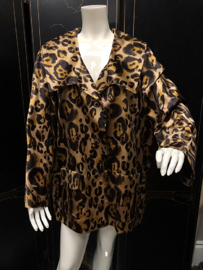 ST. JOHN NEW LEOPARD PRINT SILK JACKET SIZE 16 (1 of 6)