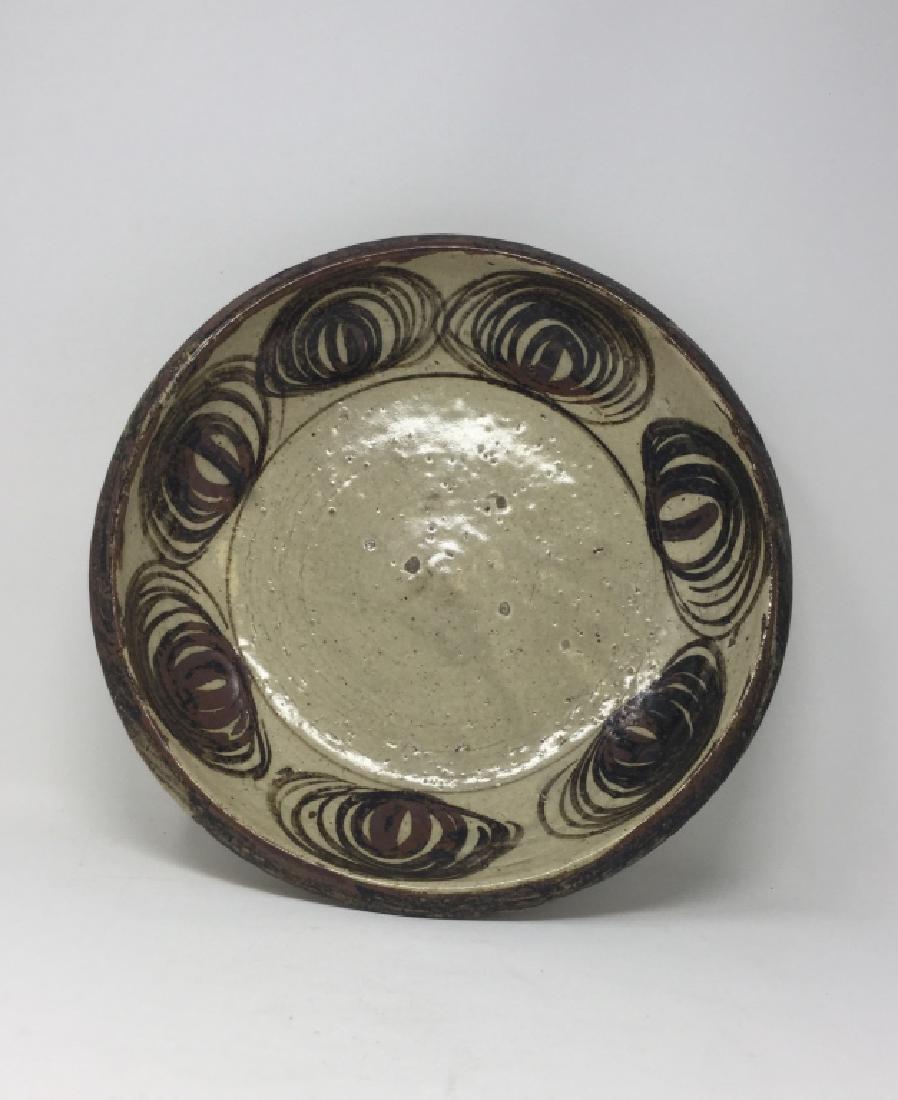 LARGE ASIAN ANTIQUE EARTHEN WARE BOWL (1 of 3)