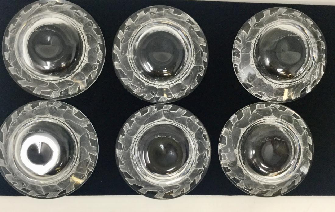 (6) LALIQUE "IRENE" PIN DISHES WITH SPARROWS (1 of 4)