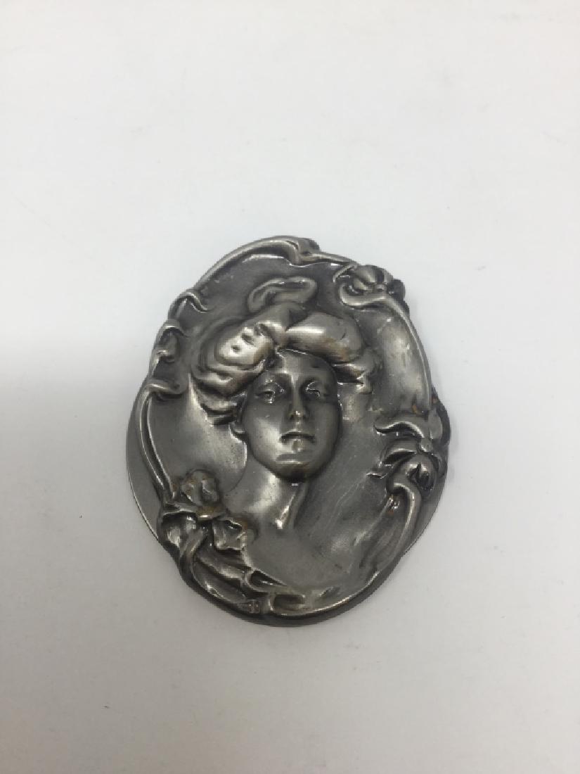 ART NOUVEAU SILVER  LIEDA DESIGN SCARF CLIP RARE (1 of 3)