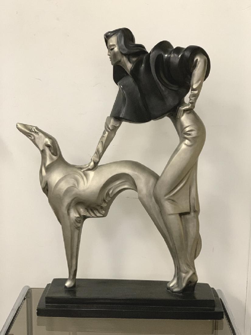 AUSTIN 1989 LADY AND BORZOI DOG FIGURINE (1 of 9)