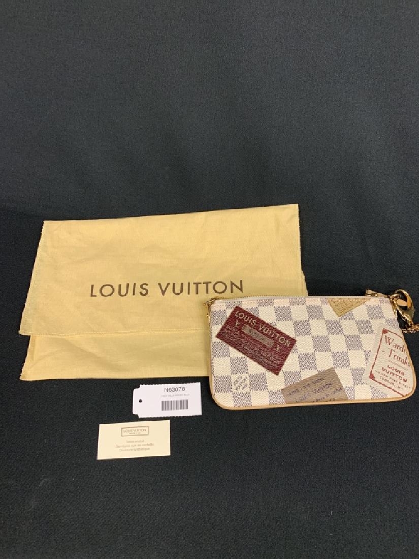 LOUIS VUITTON DAMIER AZURE TRUNKS POCHETTE BAG (1 of 7)