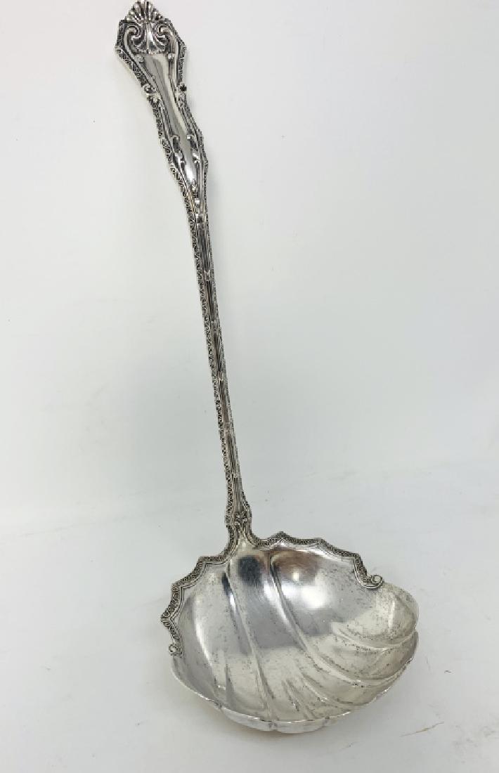 ANTIQUE LARGE STERLING SILVER LADLE (1 of 3)