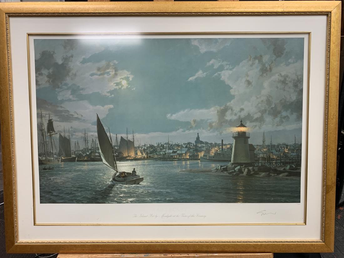 JOHN STOBART SIGNED & # PRINT NANTUCKET ISLAND (1 of 4)