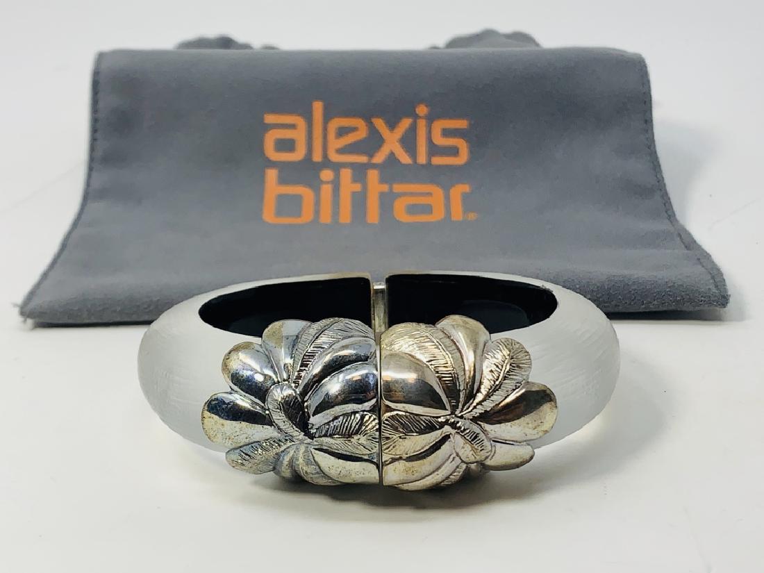 ALEXIS BITTAR LUCITE AND SILVER LADIES BRACELET (1 of 6)